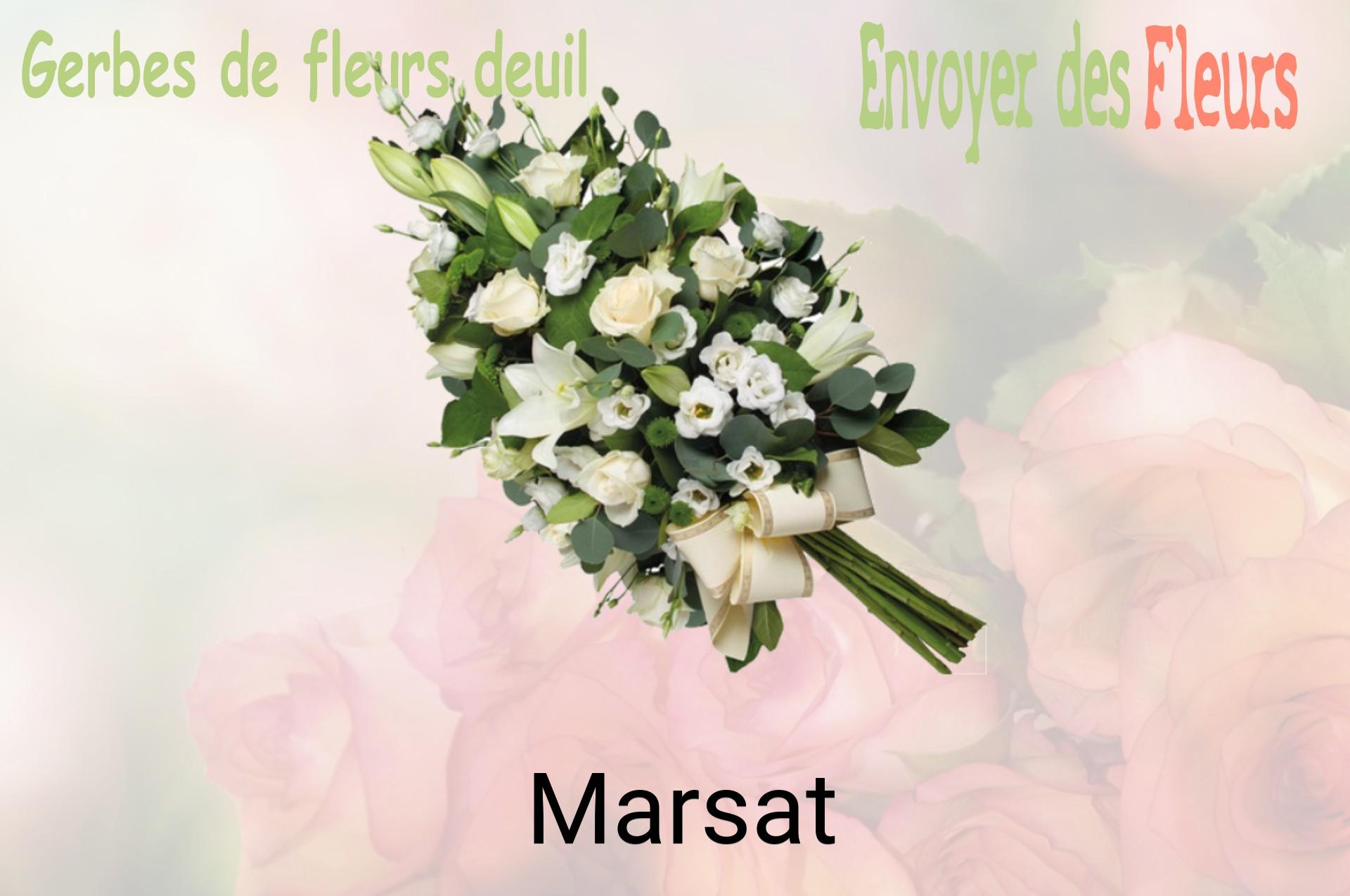 Gerbe de fleurs de deuil livrée à Marsat